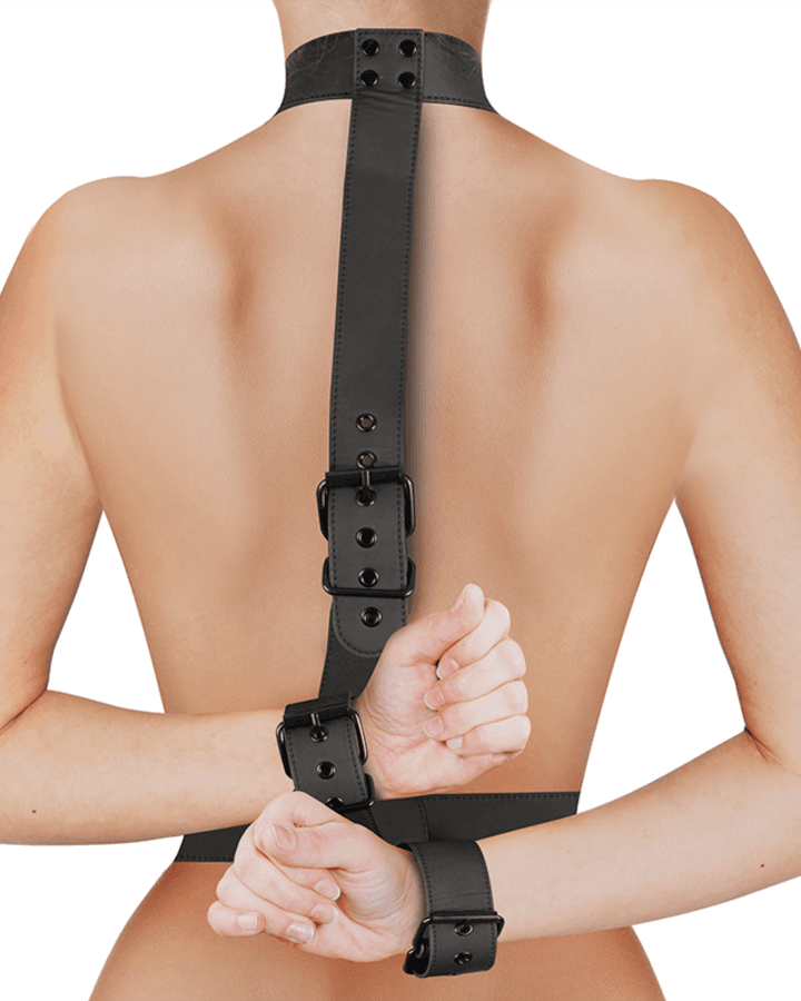 Fetish Submissive, arnés cuello-muñecas, vista 4