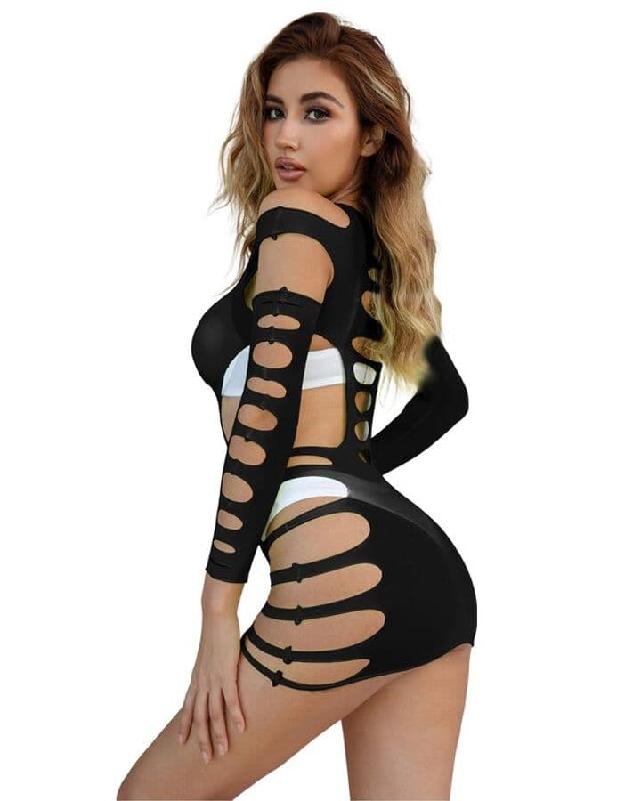 Black, vestido de red, vista 2