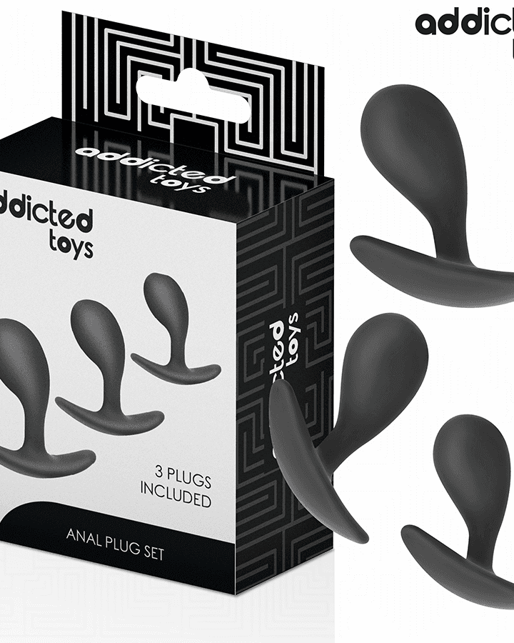 Addicted Toys, set de tres plugs, vista 1